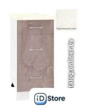 Шкаф напольный Кортекс-мебель Корнелия Лира НШ40р3ш (оникс/королевский опал)