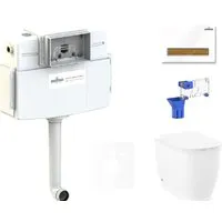 Унитаз приставной Lavinia Boho Relfix Bell Pro 5 в 1 87551006 (белый/светлое дерево пластик)