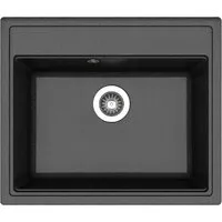 Кухонная мойка Aquasanita Rock SQR 101 (черный металлик 601)