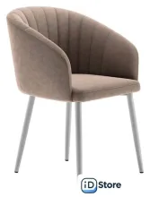 Стул с подлокотниками Табурет Верона (бренди 05/каркас белый)