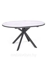 Стол Kenner DO1300 черный/керамика белая TOP ALPINE WHITE