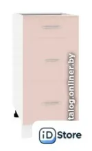 Шкаф напольный Кортекс-мебель Корнелия Лира НШ40р3ш без столешницы (капучино)