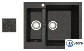 Кухонная мойка БелЭворс Duet R (черный, без сифона)