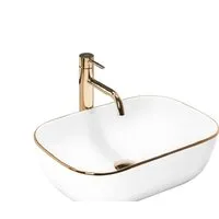 Умывальник Rea Belinda (белый матовый/золотистый)