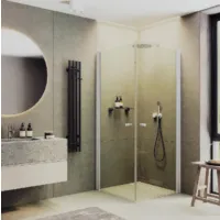 Душевой уголок MaybahGlass 90x90x198 / MGY-1292-1 (бесцветное стекло/белый матовый)