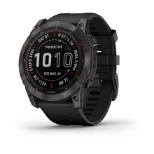 Умные часы Garmin Fenix 7X Sapphire Solar 51 мм (серый карбон/черный)