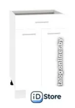 Шкаф напольный Кортекс-мебель Корнелия Лира НШ50р1ш без столешницы (белый)