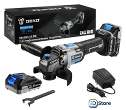 Угловая шлифмашина Deko DKAG20 Set (с 2-мя АКБ)