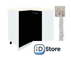 Шкаф напольный Кортекс-мебель Корнелия Лира НШУ угловой (черный/марсель)