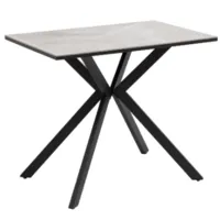 Обеденный стол Stool Group Мармер мини (It Mid Gray/черный)
