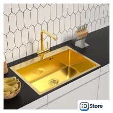 Кухонная мойка ARFEKA ECO AR 700500 GOLD PVD NANO