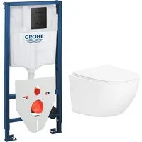 Унитаз подвесной Lauter Sulzdorf GROHE Solido 38811KF0 панель GROHE 37131000 (белый с микролифтом)