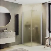 Душевой уголок MaybahGlass 80x80x198 / MGY-1293-1 (сатин стекло/белый матовый)