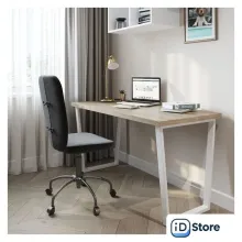 Стол Домус СП013 12.013.403.06 (вяз светлый/металл белый)