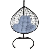 Подвесное кресло M-Group XL 11120409 (черный ротанг/серая подушка)