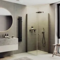 Душевой уголок MaybahGlass MGY-1292-2 (бесцветное стекло/бронзовый)