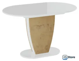 Кухонный стол Трия Монреаль тип 1 (белый глянец/бунратти)