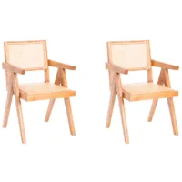 Набор стульев TetChair Loki дерево вяз/ротанг (2шт, груша 3)