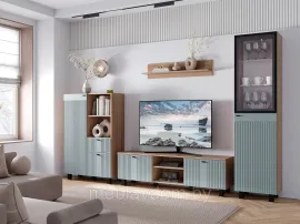 Гостиная Олива Комплект 1 (3,0м.) Шарли бриз MF11/Дуб Каньон