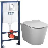 Унитаз подвесной AM.PM Sunny Flashclean C85C1701SC GROHE Rapid SL 39504000