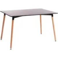 Кухонный стол TetChair John 120x80x75 (черный/натуральный)