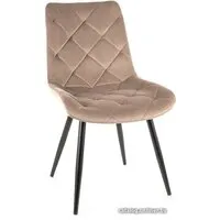 Стул Signal Ralph Velvet (bluvel 40 темно-бежевый/черный)