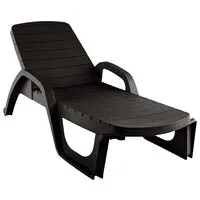 Шезлонг Ellastik Plast Прованс 190x70x32 (шоколадный)