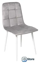 Стул Алвест AV 406-N (светло-серый бархат H-09/белый)