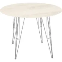 Кухонный стол Sheffilton SHT-TU10/TT21-6 (хром лак/песчаное облако)