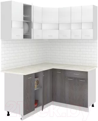 Готовая кухня Кортекс-мебель Корнелия Экстра 1.5x1.4м