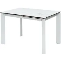Кухонный стол M-City Corner 120 High Gloss DECDF5052THGSTATWHT (Statuario керамика/белый)