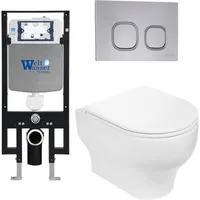 Унитаз подвесной с инсталляцией WeltWasser Amberg 497 STErlenbach 004 GL-WT Amberg RD-CR
