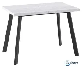 Кухонный стол Мамадома Borg-110 раздвижной 110-142х70 (серый сланец/черный)