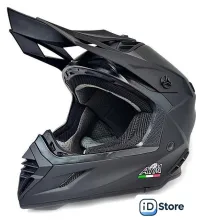 Мотошлем AIM RH855 Fiber Glass RH855-008-S (S, черный матовый)