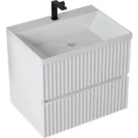 Мебель для ванных комнат Vela Тумба под умывальник Vela Волна 60П под Classica (белый мат) белый гола TU6712