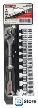 Набор трещотка с головками Crown CPHSW-RXA38