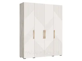 Шкаф 4-х ств. Ирис - Дуб Крафт серый/Кашемир (МИФ) 1,8м.