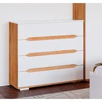 Комод Столица Мебели Валирия 4 ящика КМ 031 (белый глянец/дуб крафт золотой)