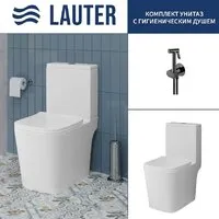 Унитаз напольный Lauter W09 S-TRAP 21900004 гигиенический душ Breez 21GN7072BM (вертикальный выпуск)