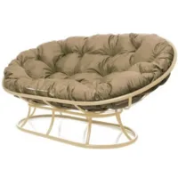 Диван садовый M-Group Мамасан / 12100501 (бежевый/бежевая подушка)