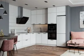 Кухня угловая Марта 2.4х2.7м - Белый Скин (ДСВ Мебель)