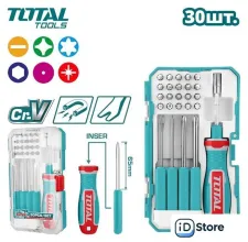 Набор отвертка с битами Total TACSD30306 (30 предметов)