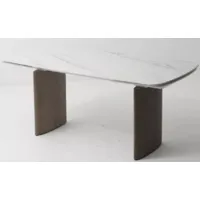 Обеденный стол M-City Calvin 180 Semi-polished Snow Carrara Solid Ceramic / 614M06012 (серый дуб)