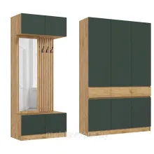 Прихожая Роджина - Комплект 1 Дуб Крафт/Изумрудный(2,5м.)