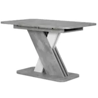 Обеденный стол Аквилон Аврора раздвижной (цемент светлый/белый)