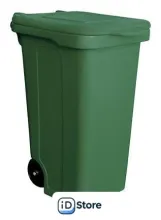 Контейнер для мусора БЗПИ с крышкой 120 л (зеленый)