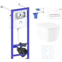 Унитаз подвесной Lavinia Boho Relfix Aveo Rimless 7 в 1 87050213 (белое стекло)