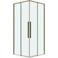 Душевой уголок Grossman Galaxy 100x100x195 300.K33.01.1110.32.00 (золото сатин/прозрачное стекло)