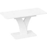 Кухонный стол Трия Люксембург тип 2 (белый/стекло белое матовое)