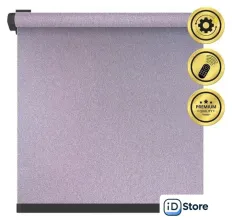 Рулонная электроштора НеоФьюжен Мегаполис 110х250 правая (розовый, черная фурнитура)